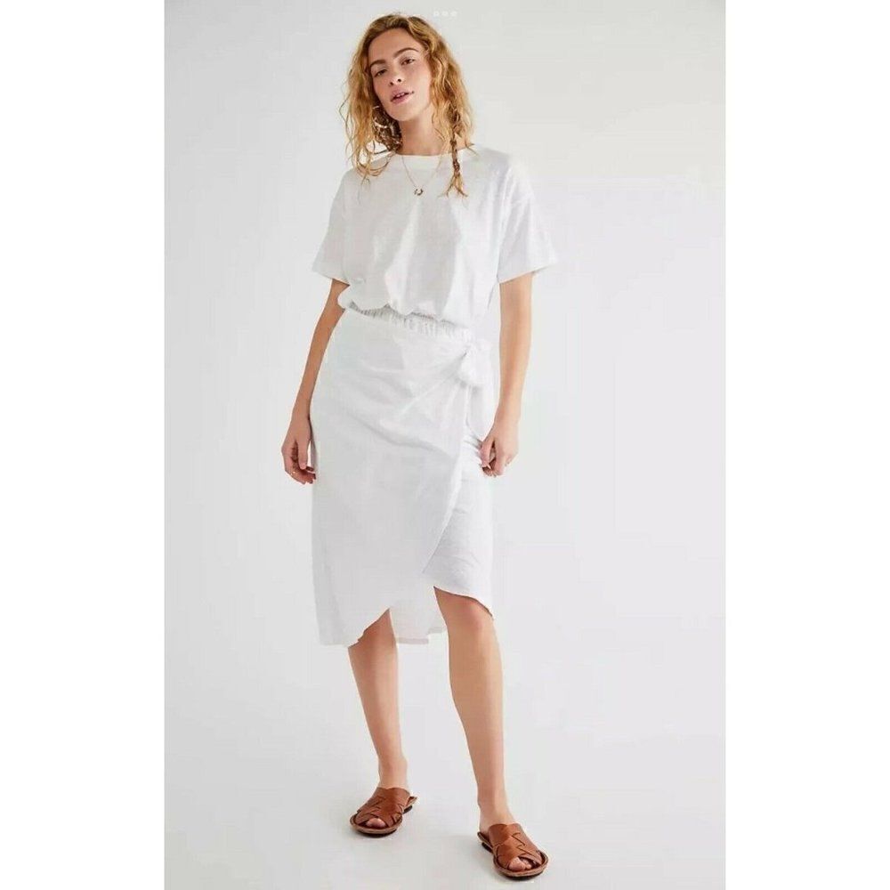 NEW FREE PEOPLE FP BEACH LEILA MIDI DRESS IN IVORY